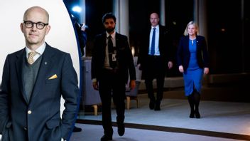 Efter sju timmar som nyvald statsminister tvangs Magdalena Andersson begära entledigande. Foto: Pontus Lundahl, TT.