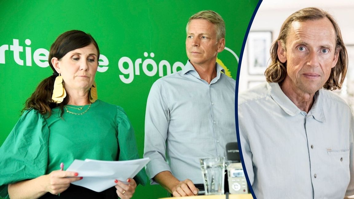 Miljöpartiets språkrör Märta Stenevi och Per Bolund presenterar partiets valmanifest. Foto: Marko Sääväla/TT 