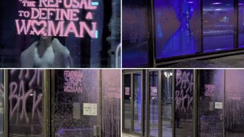 Bild från attacken mot kvinnokonferensen i Brighton. Foto: Faksimil X.