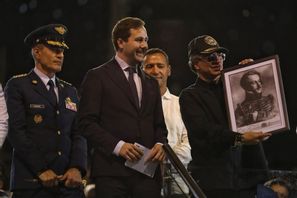 Bistånds- och utrikeshandelsminister Benjamin Dousa (M) efter att avtalet skrivits under i Colombia. Santiago Saldarriaga