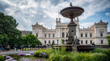 Fontänen samt Universitetshuset vid Lunds Universitet. Foto: Johan Nilsson/TT