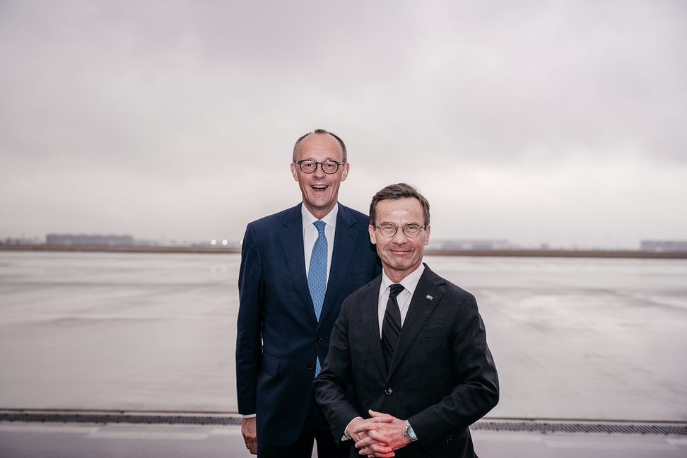 Ulf Kristersson och Friedrich Merz. Tom Samuelsson/Regeringskansliet