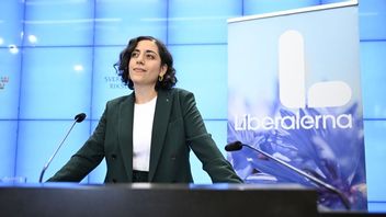 Simona Mohamsson, som väntas bli Liberalernas nya partiledare. Foto: Pontus Lundahl/TT.