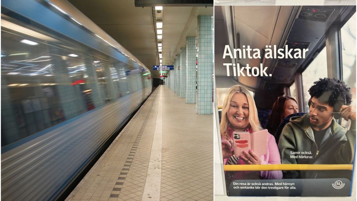 SL:s nya kampanj uppmanar resenärer att visa respekt mot varandra i kollektivtrafiken. Foto: Jonas Bergsten, Public Domain/Wikimedia Commons/X