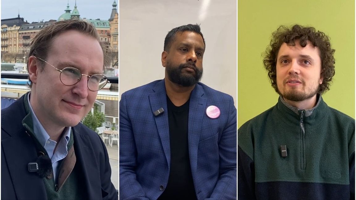 Nils Freckéus, Sudhagar Raghupathy och Aaron Benzinger. Foto: Anton Storm/Bulletin