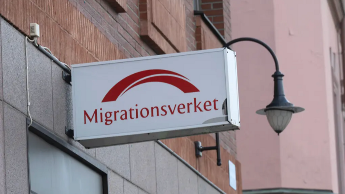 Bild på skylt till ett av Migrationsverkets kontor. Foto: Fredrik Sandberg/TT