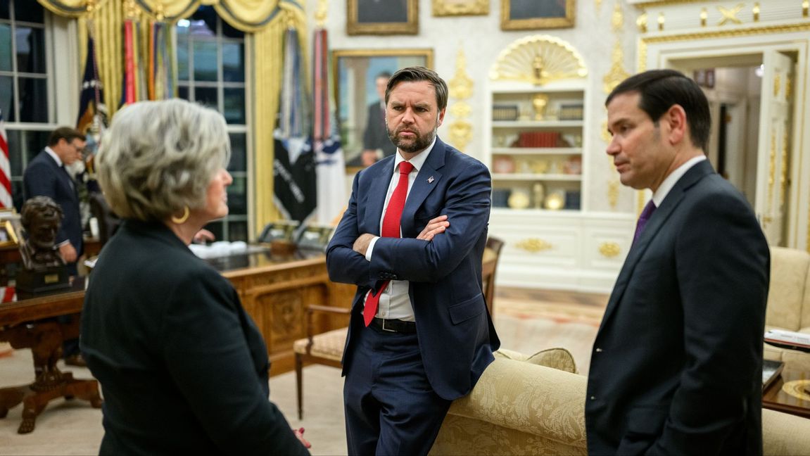 JD Vance, Susie Wiles och Marco Rubio. Foto: Vita huset, Public Domain/Wikimedia Commons