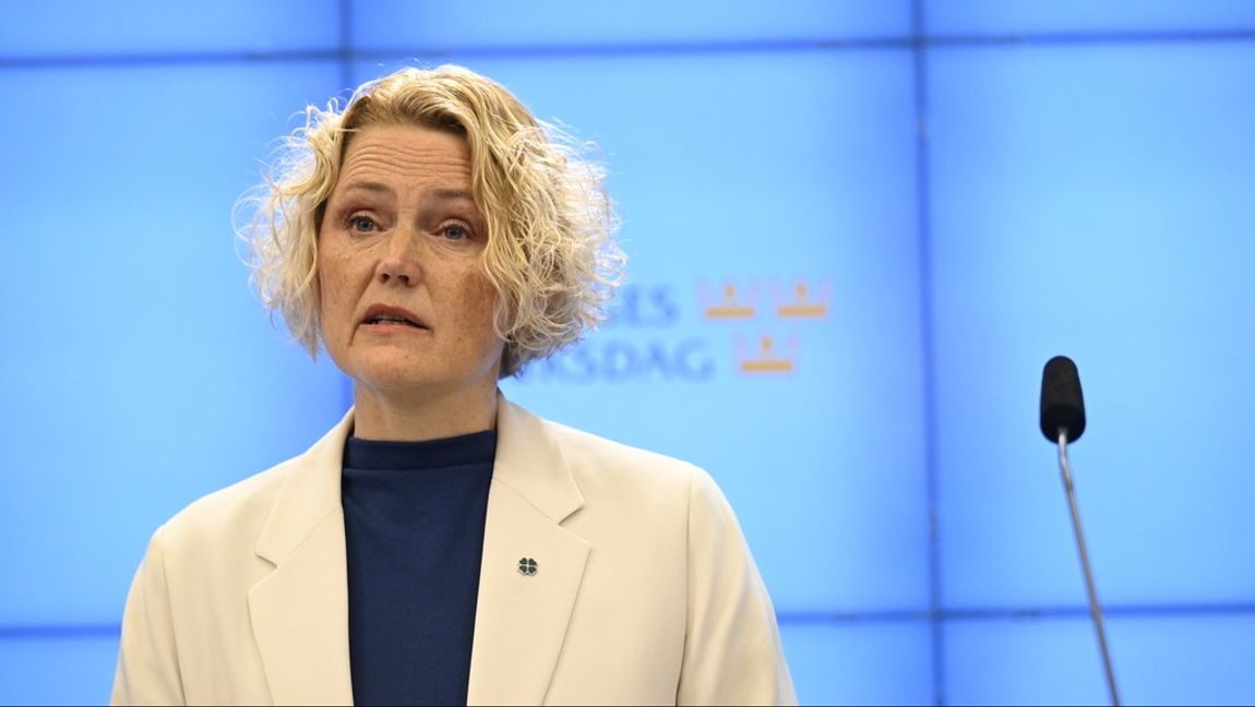 Anna-Karin Hatt avgår som partiledare för C. Foto: Fredrik Sandberg/TT