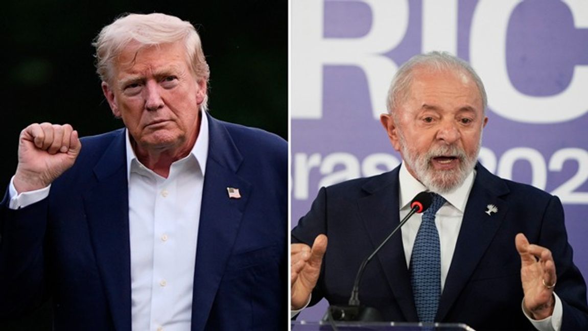 USA:s president Donald Trump och Brasiliens president Lula. Foto: AP