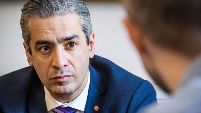 Energiminister Khashayar Farmanbar hänvisade till rapport som inte fanns. Foto: Claudio Bresciani / TT