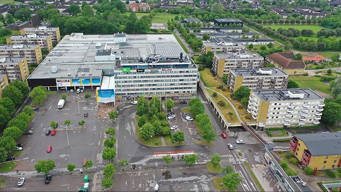 Flygbild över Skäggetorp, Linköping. Foto: Jeppe Gustafsson/TT