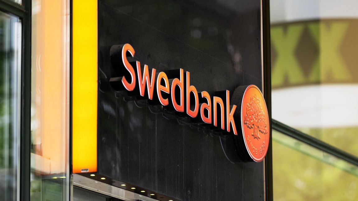 Bild på Swedbanks logotyp. Foto: Caisa Rasmussen/TT