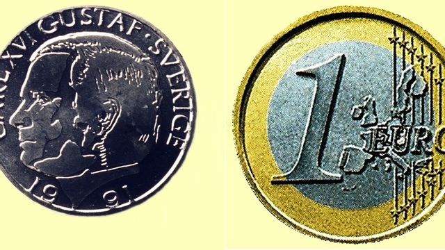 Det går snart ett dussin kronor på en euro. Foto: HANS T DAHLSKOG/TT