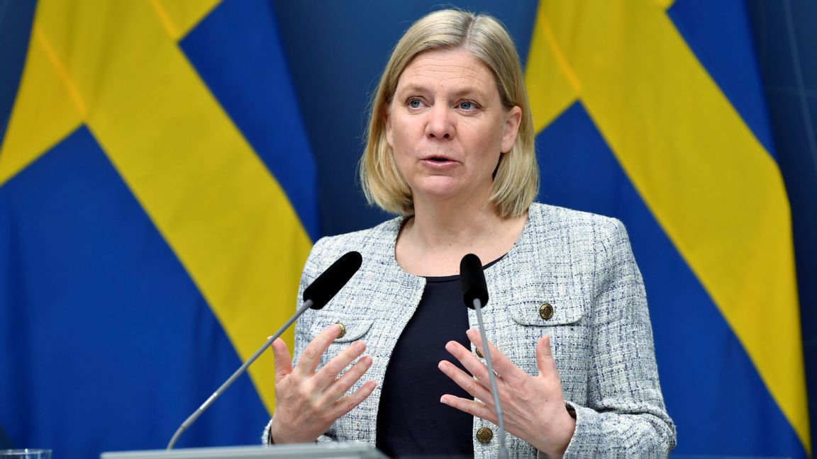 Finansminister Magdalena Andersson (S) föredrog prognosen för de offentliga finanserna på måndagen. Foto: Henrik Montgomery, TT.