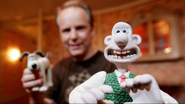 Animatören Nick Park med sina skapelser Wallace och Gromit. Foto: Håkon Mosvold Larsen/NTB/TT