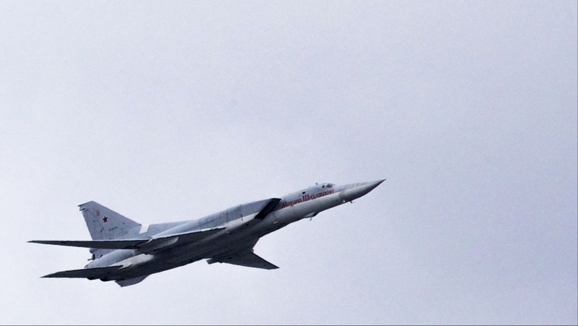 Det störtade planet uppges vara av typen Tu-22M3, ett bombflyg med lång räckvidd och kapacitet att släppa både bomber och avfyra robotar. Arkivbild. Foto: IVAN SEKRETAREV/AP/TT