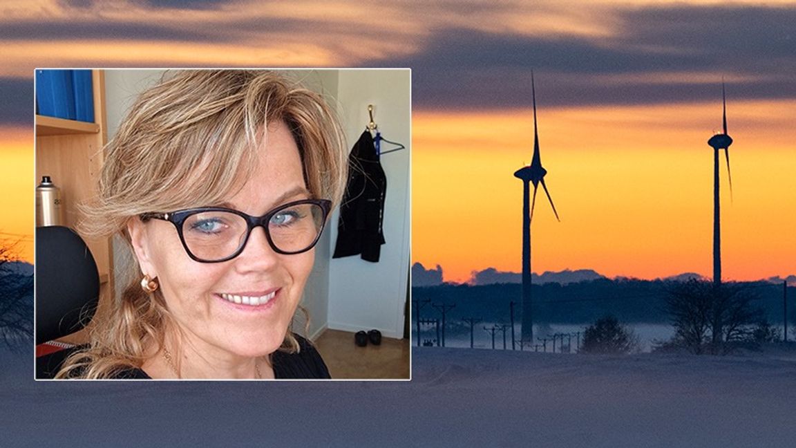 Linda Mattsson, oppositionsråd i Ånge vill att kommunerna ska få betalt om dert ska byggas mer vindkraft. Foto: Privat / Johan Nilsson/TT