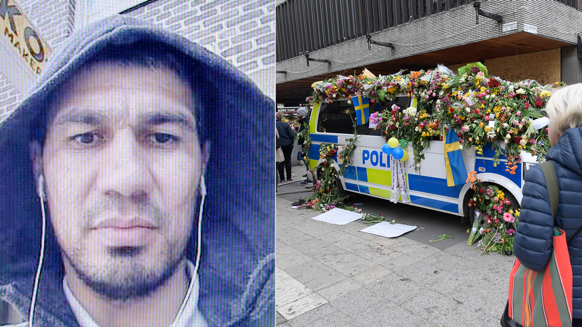 Terroristen Rahmat Akilov flyttas från Hall i Södertälje. Foto: Polisen/Anders Wiklund/TT