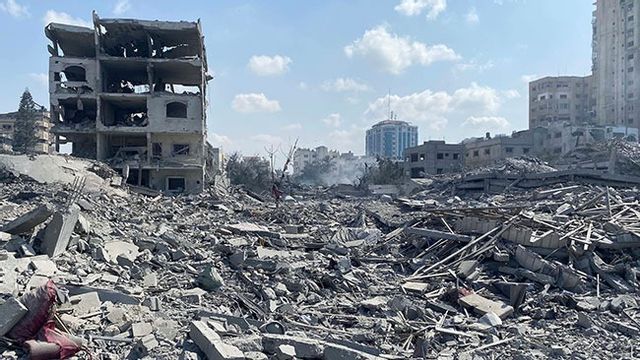 Förstörelse i Gaza. Bild: Palestinian News & Information Agency (Wafa) in contract with APAimages/CC BY-SA 3.0