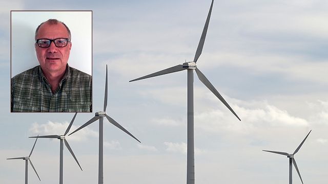 Vätgas kan inte lösa vindkraftens problem enligt dagens debattör Fredrik Lundell (M). Foto: Privat / Fredrik Sandberg/TT