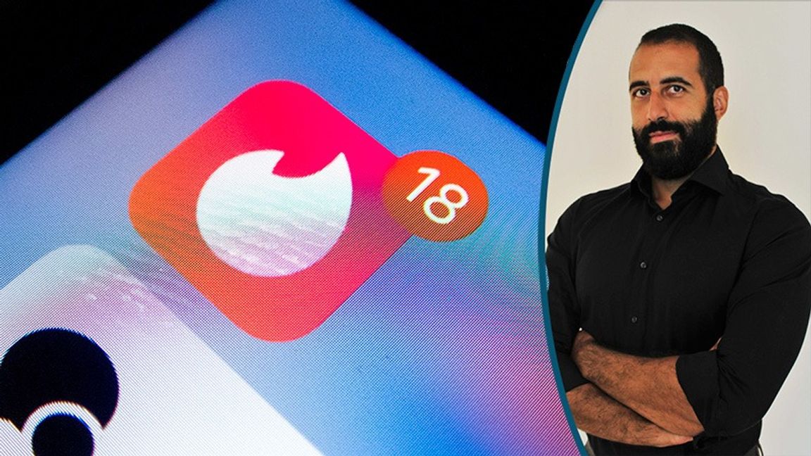 Tinder, en dejtingapp där män och kvinnor beter sig mycket olika. Foto: Gorm Kallestad/NTB scanpix /TT / My Hellberg