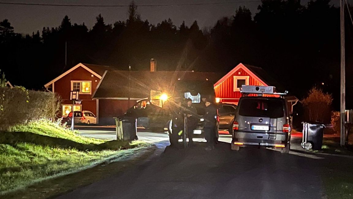 Ett bombdåd i ett villaområde i norra Märsta. Foto: Fredrik Grufman