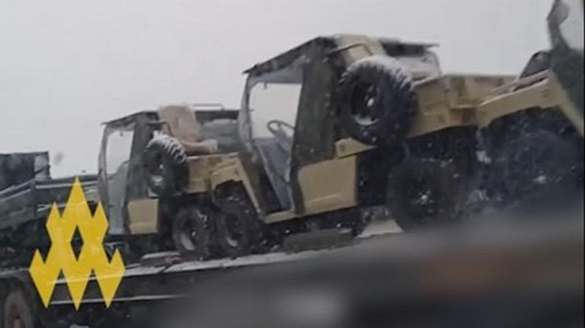 Kinesiska fordon. Foto: Telegram