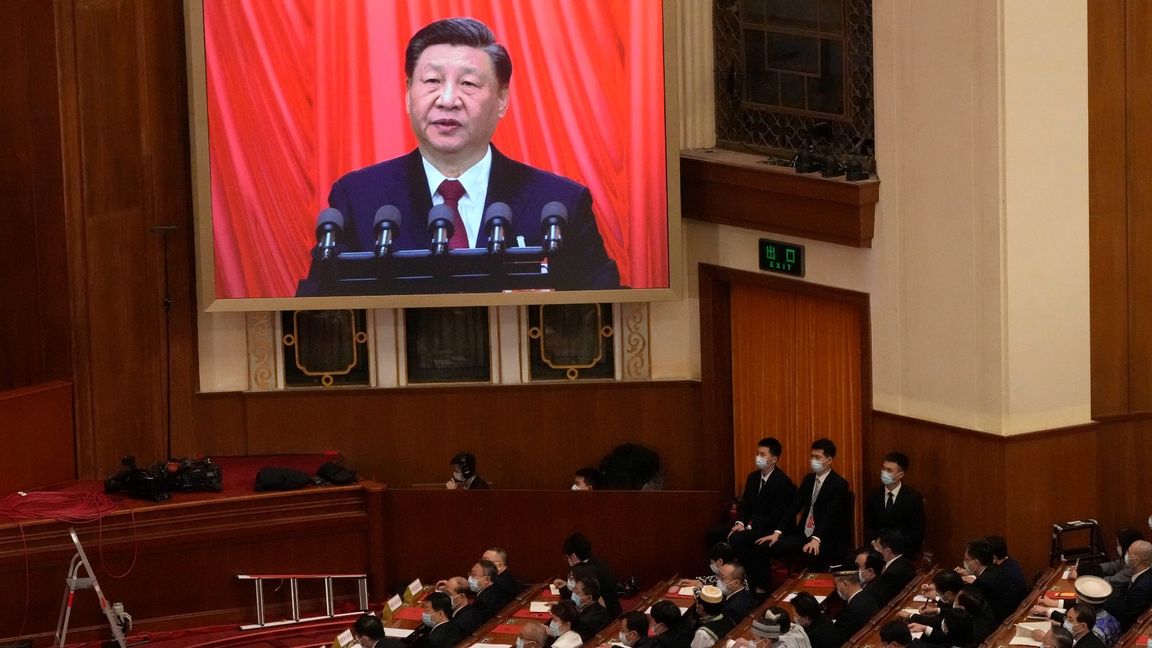 Kinas president Xi Jinping under folkkongressen i Peking. Foto: Andy Wong/AP/TT
