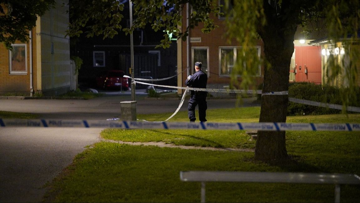 Två män sköts till döds i Norrköping natten till måndag. Foto: Niklas Luks/TT