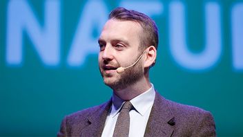 Jakop Dalunde på Miljöpartiets kongress i Örebro i november 2023. Bild: Christine Olsson / TT