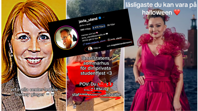 Skärmdumpar från Instagram-kontot javla_uland, som drivs av AiP Media. Montage: Bulletin