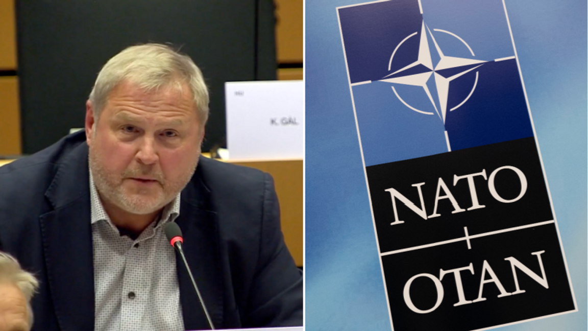 Estländske EPP-ledamoten Riho Terras är kritisk mot förslaget om gemensamma EU-lån för att finansiera försvarsutgifter. Foto: Skärmdump/YouTube/Henrik Montgomery/TT