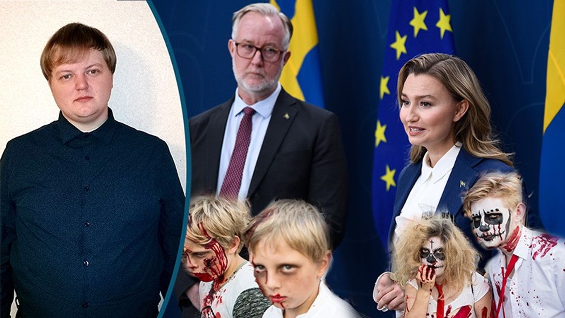 Johan Pehrson och Ebba Busch – ledare för zombiepartier? Foto: Christine Olsson/TT / Lars Schröder/TT