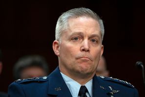 Generalen och NSA-chefen Timothy Haugh, fotograferad i mars i Washington DC. Foto: Mark Schiefelbein/AP/TT