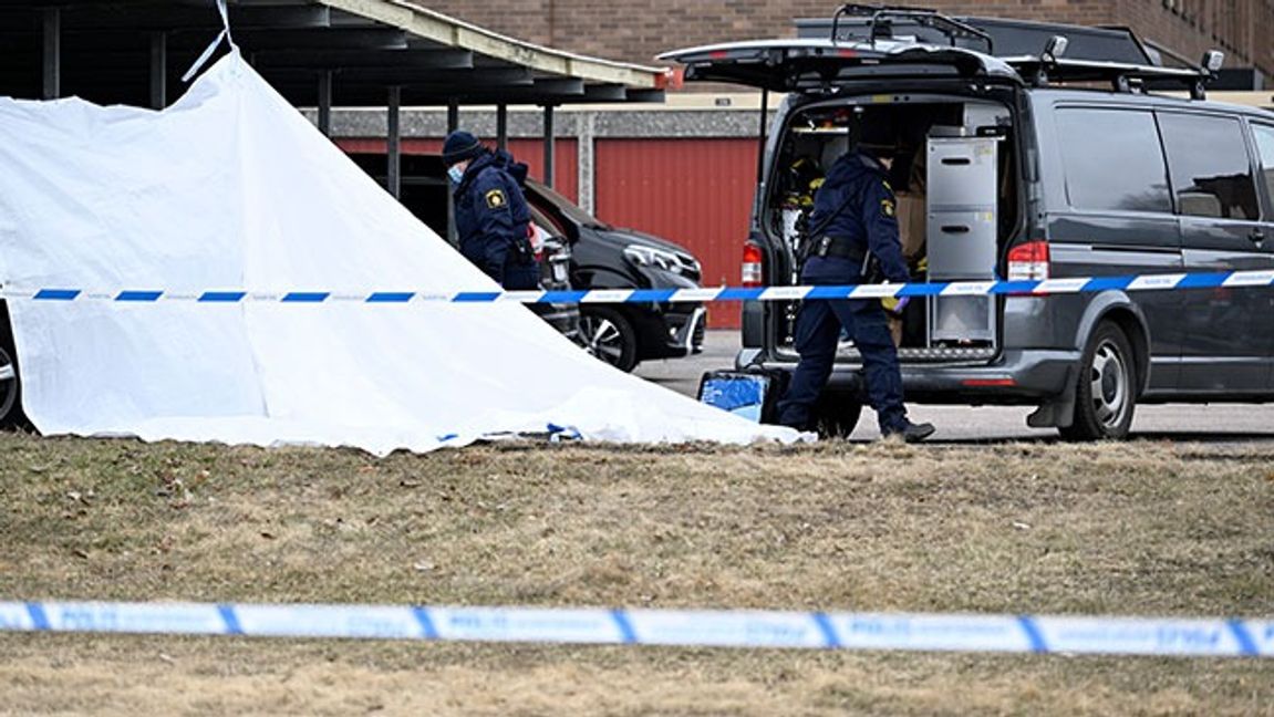 Brottsplats för ett av de mord Bulletin granskat. Bild: Pontus Lundahl / TT 