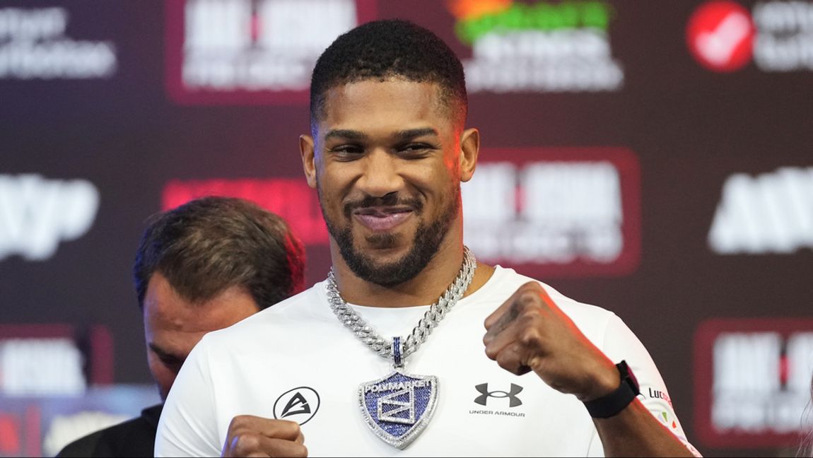 Anthony Joshua inför matchen mot Jake Paul. Arkivbild. Lynne Sladky/AP/TT