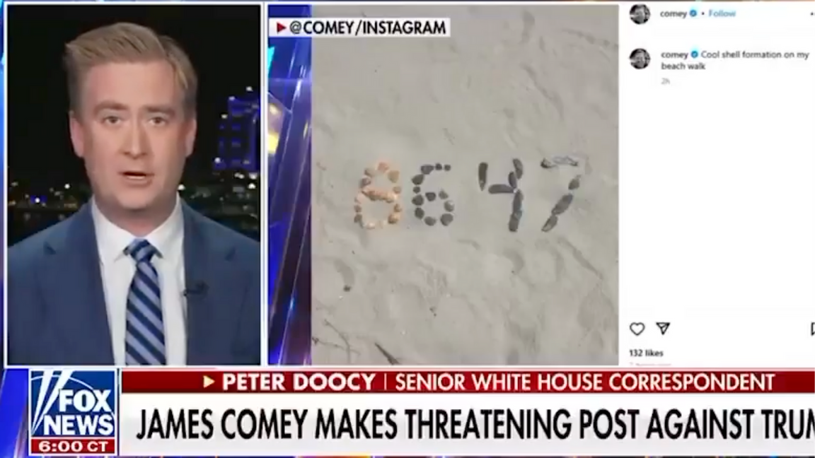 ”8647” uppfattas som ett hot mot Donald Trump. Foto: Faksimil Fox News