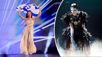 ”Jag grät med mitt team”, påstår Irlands bidrag Bambie Thug (till höger) efter att Israels representant Eden Golan hade gått vidare till finalen i Eurovision. Foto: Andreas Hillergren/Martin Meissner/AP/TT