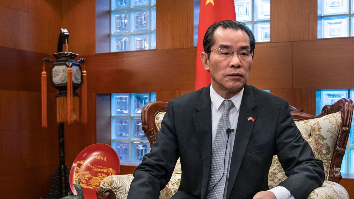 Kinas avgående ambassadör Gui Congyou. Foto: Anders Wiklund/TT