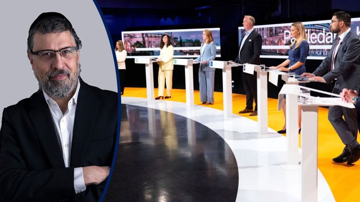 Partiledardebatten i SVT:s Agenda. Foto: Fredrik Persson/TT