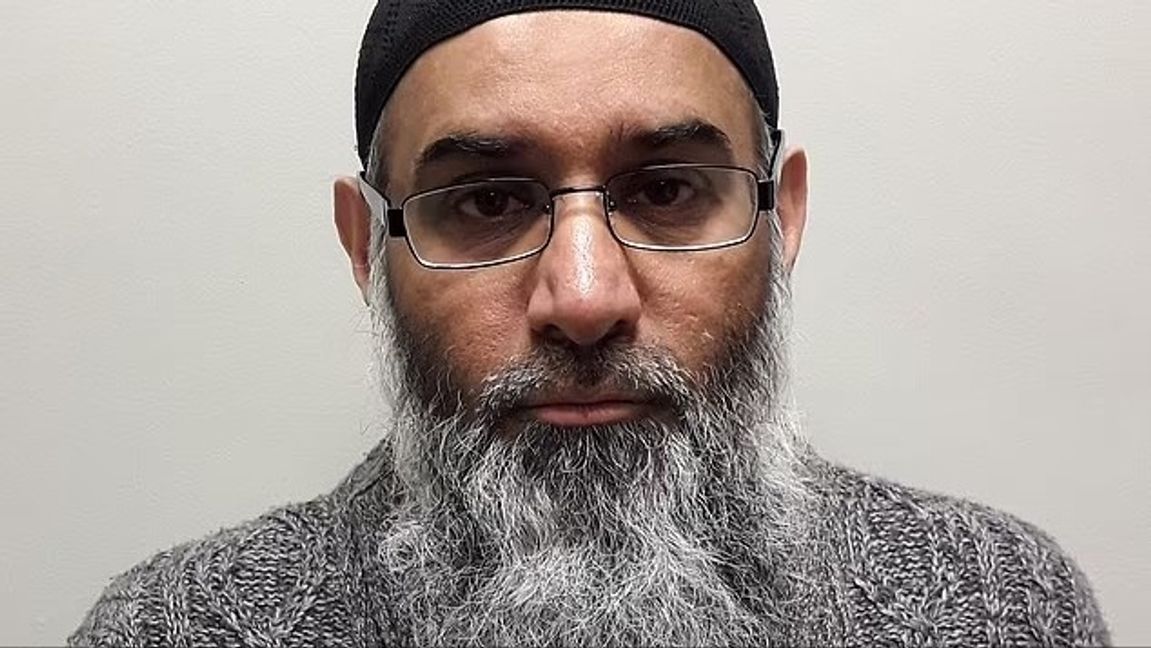 Anjem Choudary döms till livstids fängelse. Foto: Brittisk polis