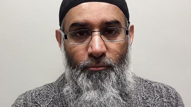 Anjem Choudary döms till livstids fängelse. Foto: Brittisk polis