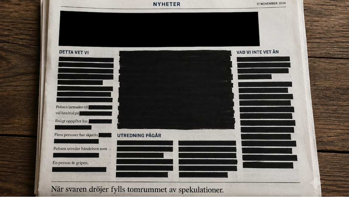 När medierna har hål i informationen kommer spekulationer att fylla dem. Bild:AI