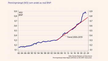 Penningmängden har exploderat och har drivit på inflationen. Foto: Nordeas hemsida