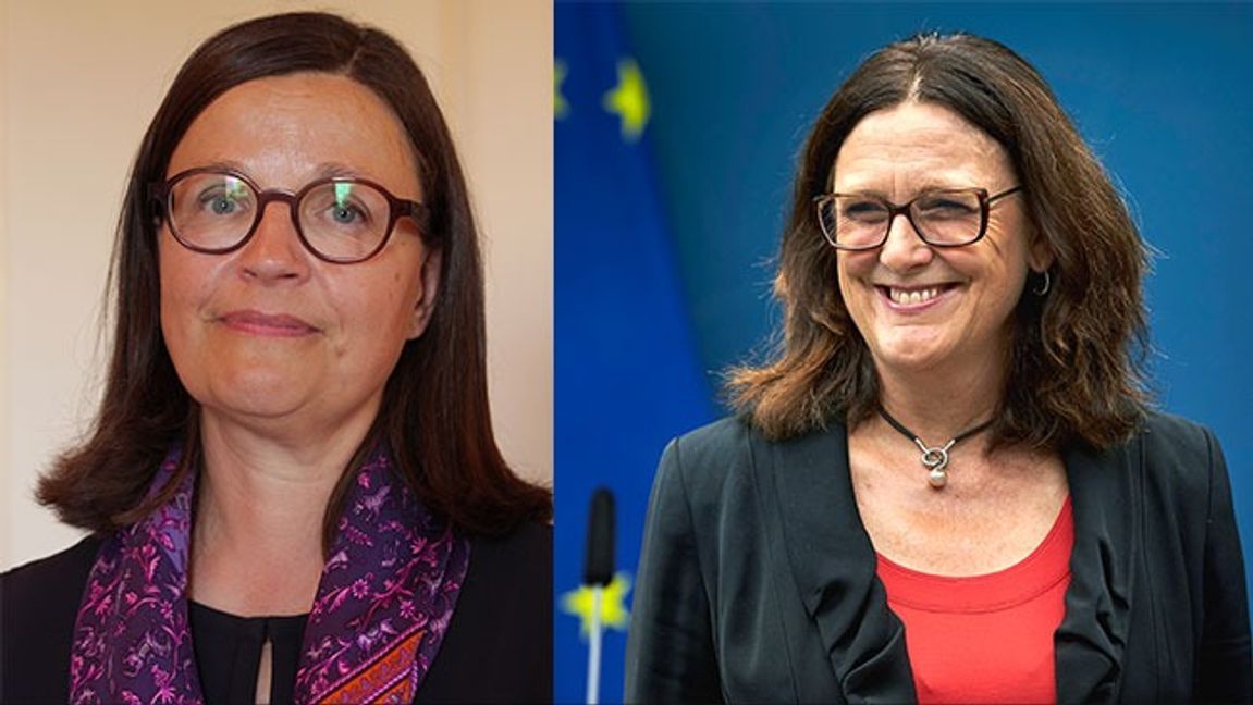 Anna Ekström och Cecilia Malmström. Bild: http://politik.in2pic.com/CC BY-SA 3.0/Fredrik Persson/TT