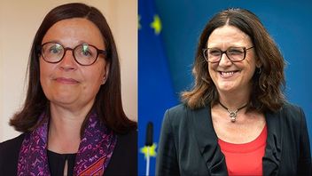 Anna Ekström och Cecilia Malmström. Bild: http://politik.in2pic.com/CC BY-SA 3.0/Fredrik Persson/TT
