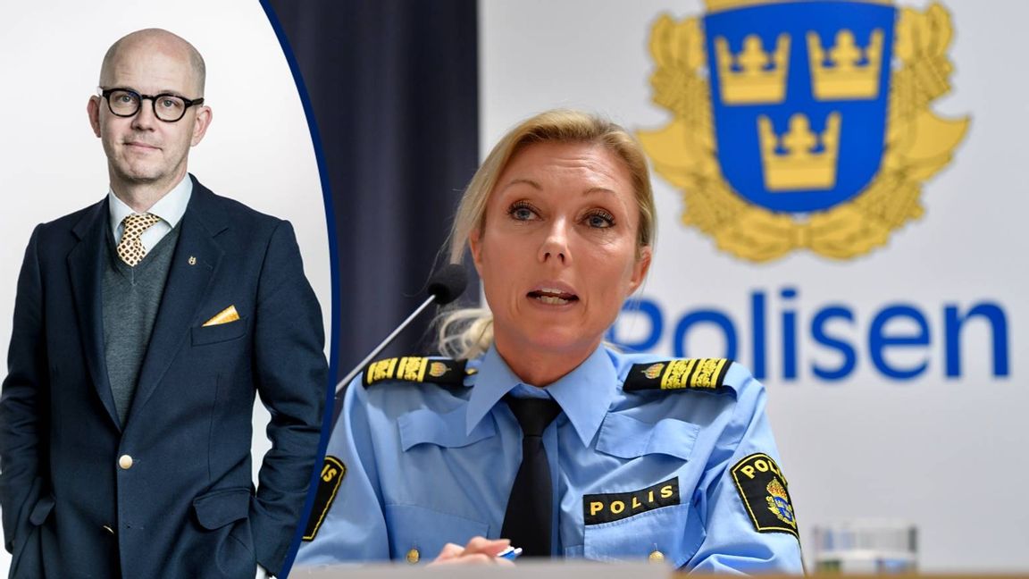Polisens underrättelsechef Linda H Staaf har presenterat en lägesbild av organiserad brottslighet. Foto: Anders Wiklund, TT.