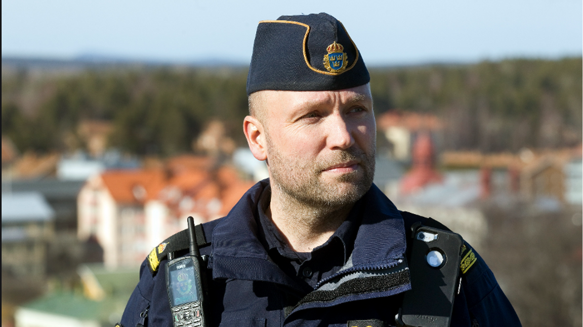 Stefan Zäll, kommunpolis i Söderhamn, säger att läget i staden har varit lugnt efter dödsskjutningen den 28 februari 2022. Foto: Pernilla Wahlman/TT