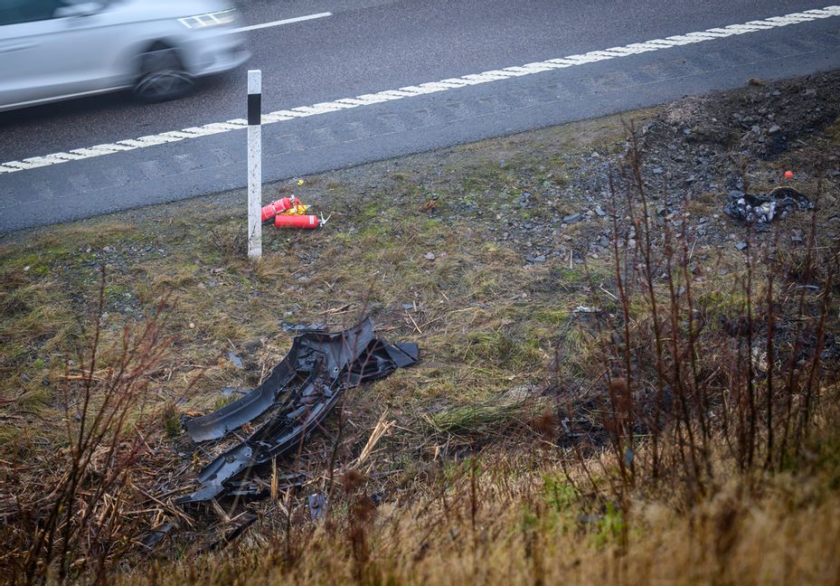 En kvinna och två barn omkom i en olycka på E22 utanför Kristianstad. Foto: Johan Nilsson/TT