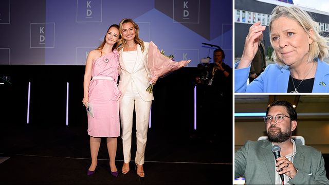 KD går framåt i en ny opinionsmätning. S och SD står för varsin kräftgång. Foto: Caisa Rasmussen/Jonas Ekströmer/Pontus Lundahl/TT